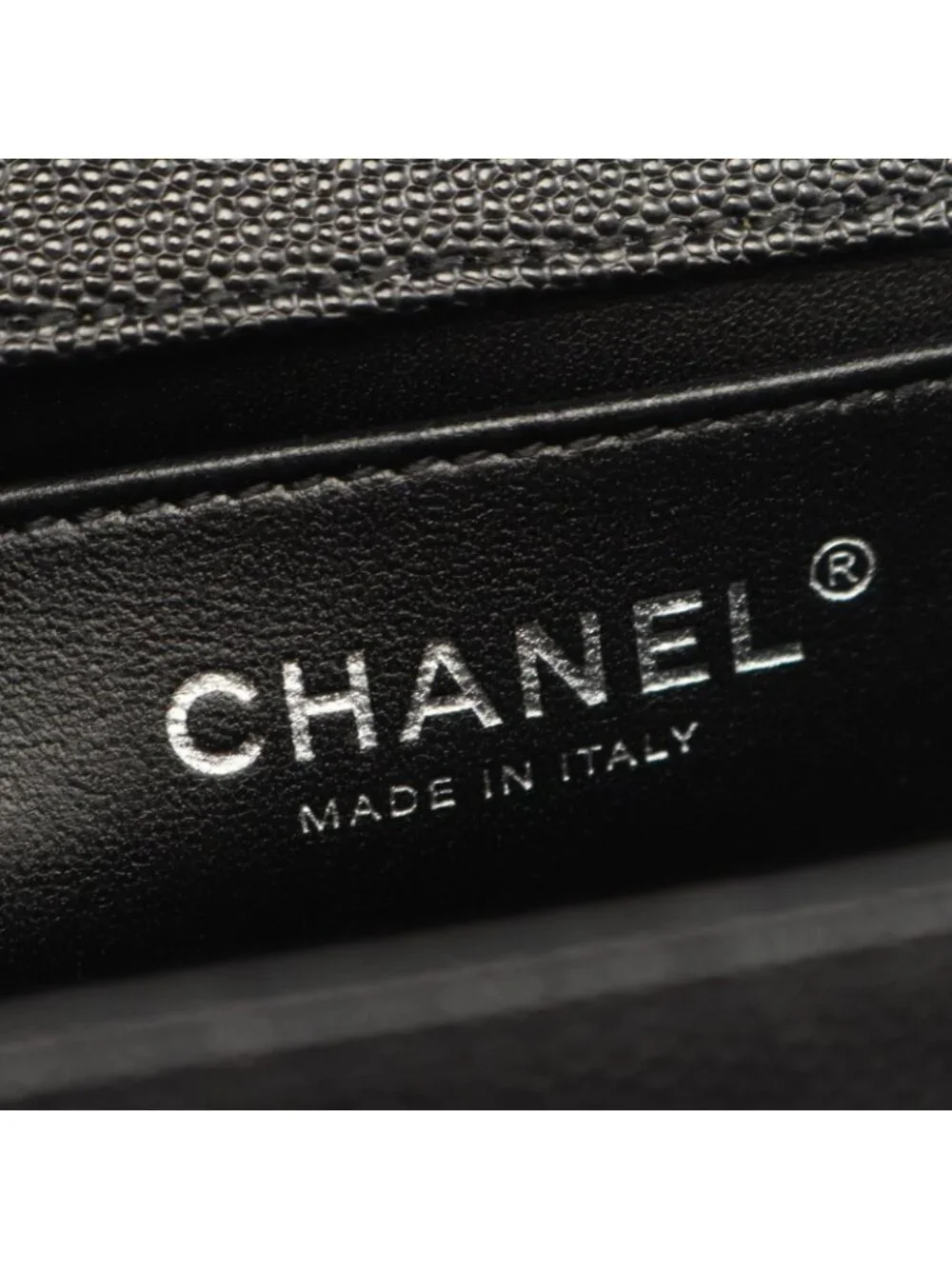 Chanel Shoulder Bag Boy Black Caviar Leather Boy Chain